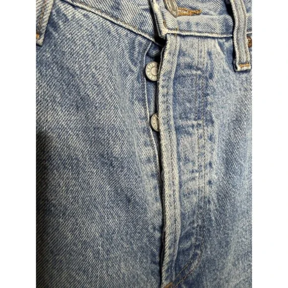 Algode Low Slung Baggy Jeans Womens 27 Blue Light Wash Libertine Relaxed Denim - Picture 12 of 15